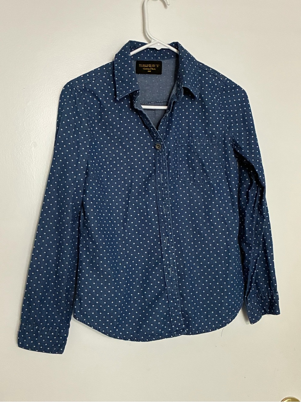 Madewell Navy Dot Button-Up Blouse - Women's